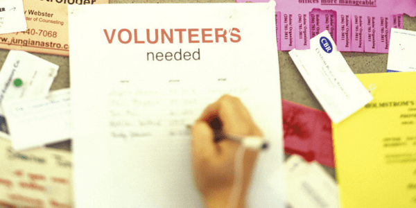 Sign up to volunteer and you'll help others and improve confidence.